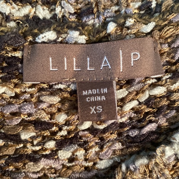 Lilla P Silky Sequin Accent Oversized Sweater - XS - Picture 12 of 15